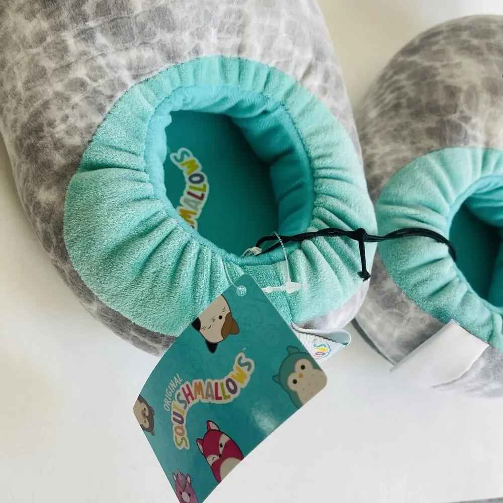 Squishmallows Plush Full Body Step In Slipper Cute Green Dino‎ Dinosaur Size 4-5